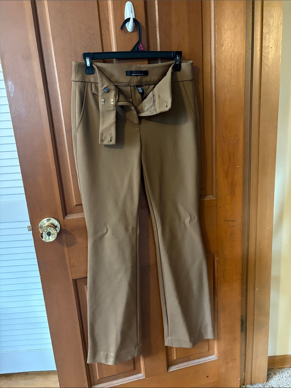 White House Black Market Camel Boot-Cut Dress Pants